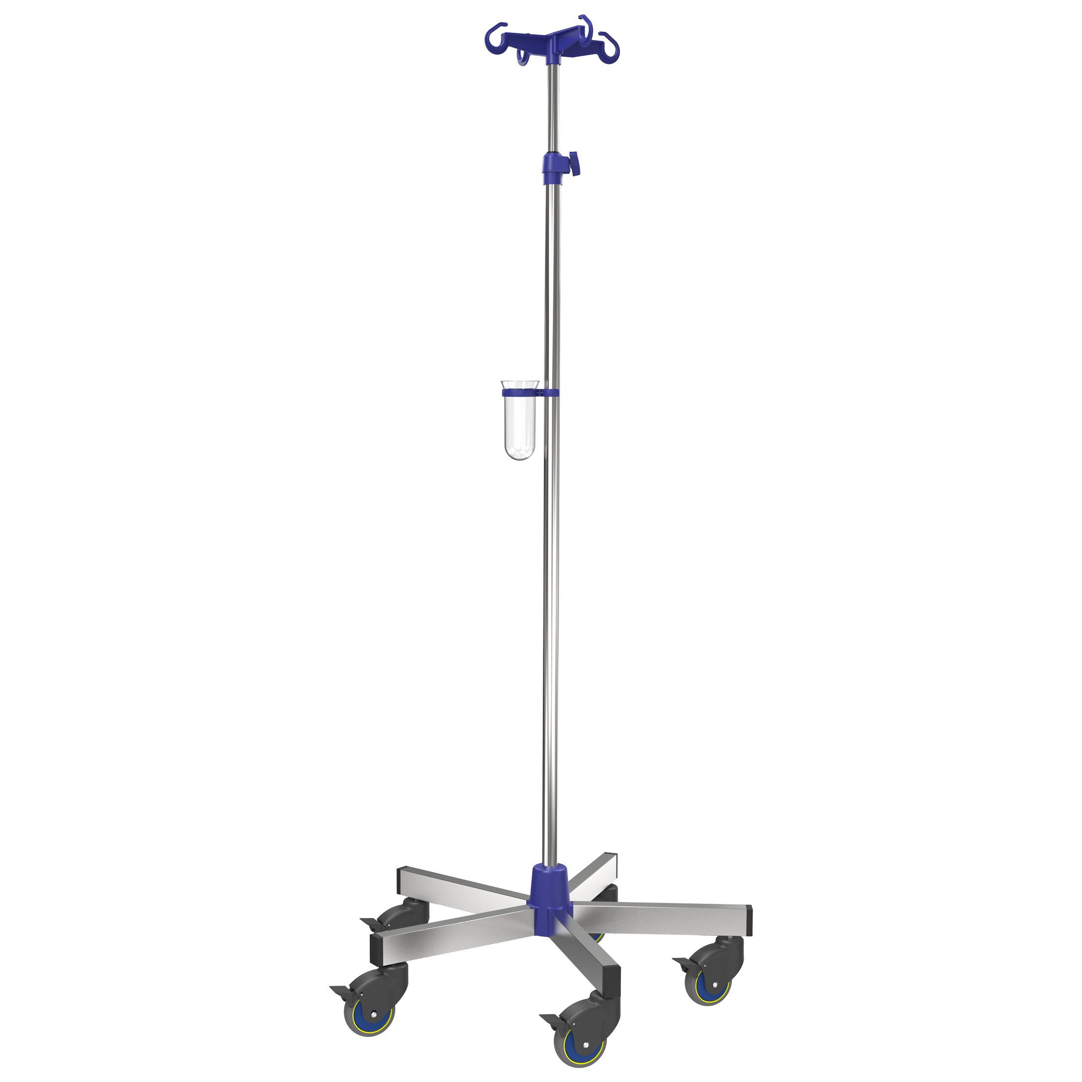 POTENCE (PORTE SERUM) AJUSTABLE ET ADAPTABLE A LA MAIN EN ALUMINIUM